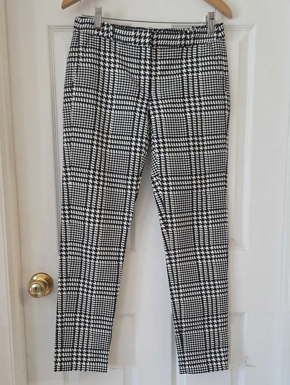 MICHAEL Michael Kors Black & White Plaid Houndstooth Pants Size 2 W/ Pockets